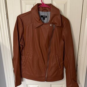 a.n.a Tan Leather Jacket